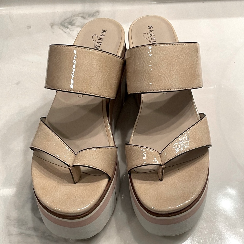 Naked Feet Platform Sandal size W9 - LIKE NEW